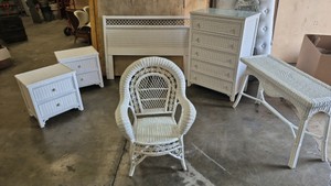 white wicker bedroom set