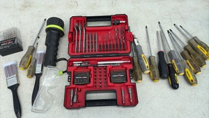 Assorted Tools And Porter Cable Drill Driver Set
