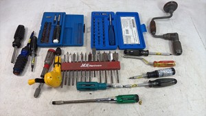 Assorted Screwdrivers Drill Drill Bits