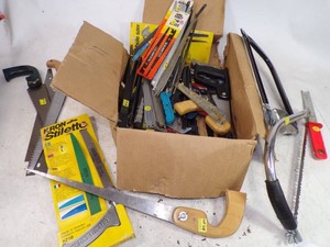 Saw Lot with extra Blades and Assorted Saws