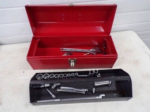Craftsman Tool Box with Tools, Ratchet and sockets