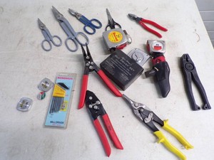 Tin Snips,  rulers, Nut driver Set