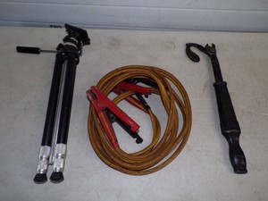 Jumper Cables, Tripod, Nail Puller