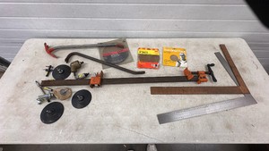 Bar Clamp, Sanding Disks, Squares, and more