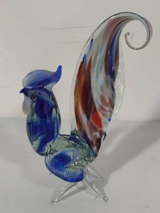 Colorful Art Glass Rooster