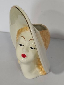 Art Deco Lady Head Vase