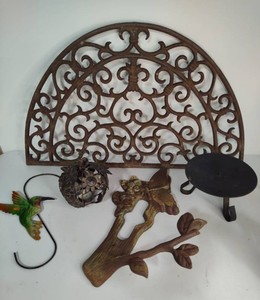 Wrought Iron & Mixed Metal Outdoor Decor