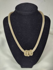 925 Mesh Three-Ring Silver Necklace