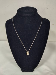 Christian Dior Faux PearlRhinestone Pendant Necklace