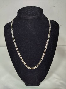 925 Figaro Style Sterling Silver Necklace