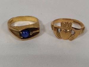 10K Mens Rings - One Damaged - See Pics