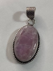 925 Sterling Silver Rose Quartz Pendant