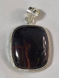 925 Sterling Silver Agate Pendant