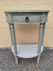 Half-Round Entry or Side Table wDrawer