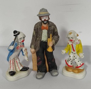 Homco & Flambro (Emmett Kelly Collection) Clown Figurines