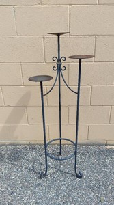 Wrought Iron Three-Tier Candle HolderPlant Stand