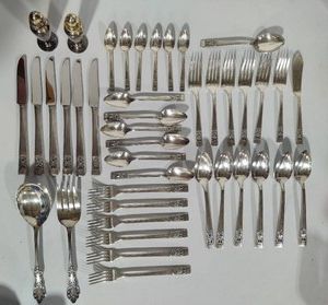Coronation Community Plate Flatware & Oneida Salt & Pepper Shakers