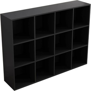 $150 12-Cube Storage Shelf Bookcase, Black