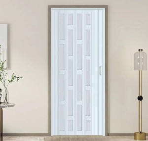 $190 DIYHD 36x96in Frosted Glass PVC Folding Door
