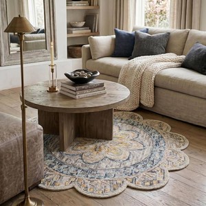 $159 LR Home 6ft Wool Area Rug - GrayBeige