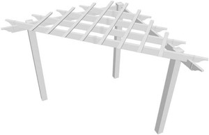 $855 New England Arbors Alcove 8x8 Vinyl Pergola