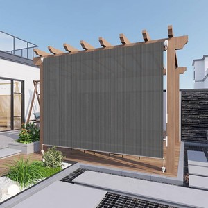 LOVE STORY Patio Shade, Roll Up 6x6 Mocha