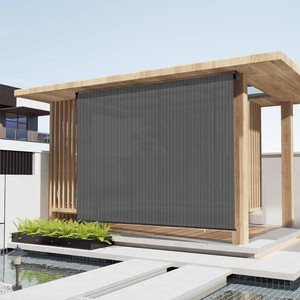 LOVE STORY Outdoor Roller Shade 8x8 Dark Grey