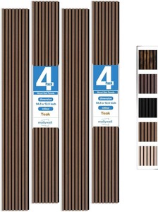 $190 Teak Wood Panels 4 Pcs 94.5x12.5 in