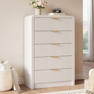 $195 Decofy 48 H Fluted 5-Drawer Dresser, White