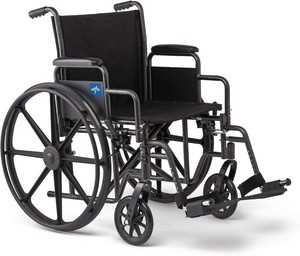 $170 Medline Folding Wheelchair 20W x 16D Seat