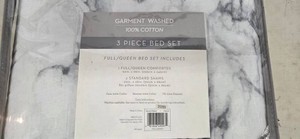 Keeco Garment-Washed Cotton FullQueen Bed Set 20269 - 92 X 96 in