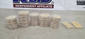Bitcoin-Themed Rounds & 1 Troy Ounce Gold Bars Mixed Lot