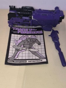 Vintage 1985 Transformers G1 Astro train Decepticon triple changer figure