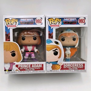 Lot of 2 Funko Pop Masters of the Universe Prince Adam #992 & Sorceress #993