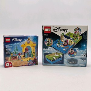 Lot of 2 LEGO Disney Sets  43220 Peter Pan & Wendy  43235 Ariels Music Stage