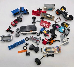 Over 2 Lbs LEGO Vehicle Parts & Partial Builds Lot  Cars, Trucks, Wheels & Airport Rescue