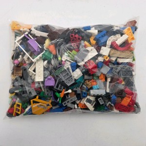 Over 2 Lbs Assorted Building Bricks, Parts & Minifigure Accessories Mixed Lot