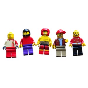Lot of 5 LEGO-Style Minifigures  Ferrari Racing, Driver, Wrestler & Assorted Figures