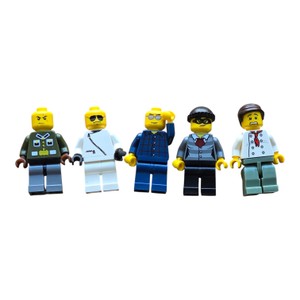 Lot of 5 LEGO-Style Minifigures  Military, Chef & Assorted Characters