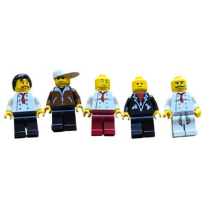 Lot of 5 LEGO-Style Minifigures  Chefs, Tuxedo & Assorted Characters