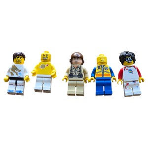 Lot of 5 Assorted LEGO Minifigures  Space, Adventurer, City & Mixed Characters