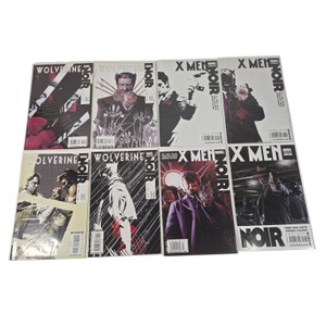 Marvel Noir Comic Lot  Wolverine Noir #1-4 & X-Men Noir #1-4 Variant Editions