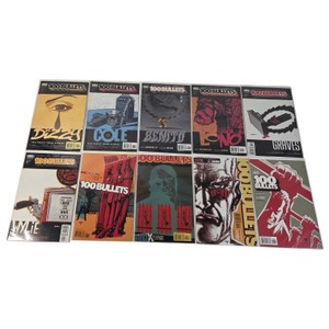 Lot of 10 Vertigo 100 Bullets Comics Brian Azzarello Eduardo Risso Assorted Issues
