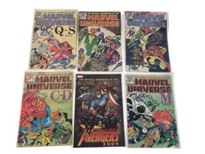 Lot of 6 Marvel Official Handbook of the Marvel Universe Comics #3, 7, 9, 13, 14 & Avengers 2004