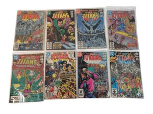 Lot of 8 Vintage DC The New Teen Titans Comics #26, 29, 31-36 1980s