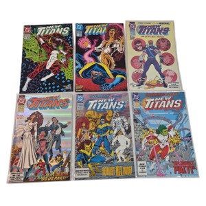 Lot of 6 DC The New Titans #97-102 Consecutive Run #100 Foil Cover Nightwing