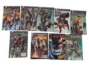 Lot of 9 Comics Marvel Sub-Mariner #1-6 Complete Series  Pitt #1-2 & Shazam #48