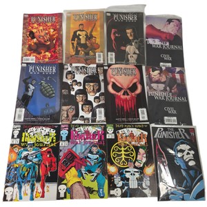 12 Marvel Punisher Comics  War Zone #1-6, War Journal #45-47, Civil War & #75
