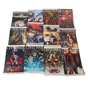 13 Marvel Civil War Comics Lot  #1-5, Variants, Punisher War Journal & X-Men