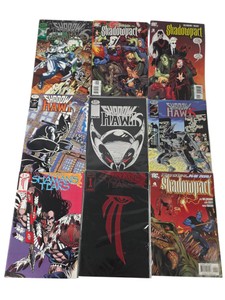 Lot of 9 Image & DC Comics - ShadowHawk #1-4, Shamans Tears #1-2 & Shadowpact #2-4